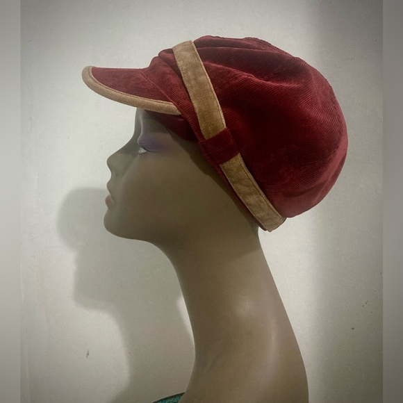 Vintage Liz Claiborne Corduroy Pageboy Hat - Rare Colour Combo - Picture 6 of 16